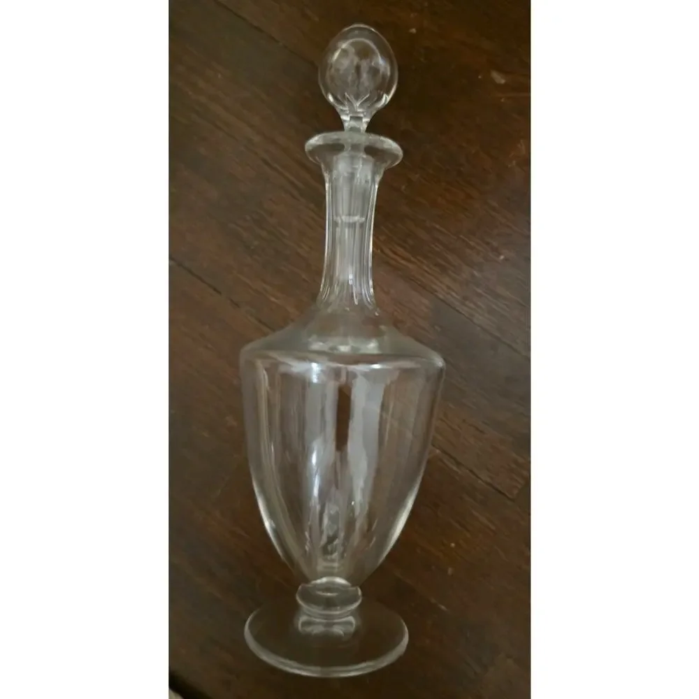Baccarat France Crystal Genova Pattern Wine Liquor Decanter Footed 12